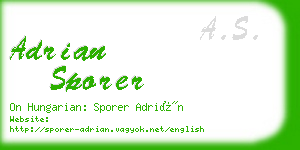 adrian sporer business card